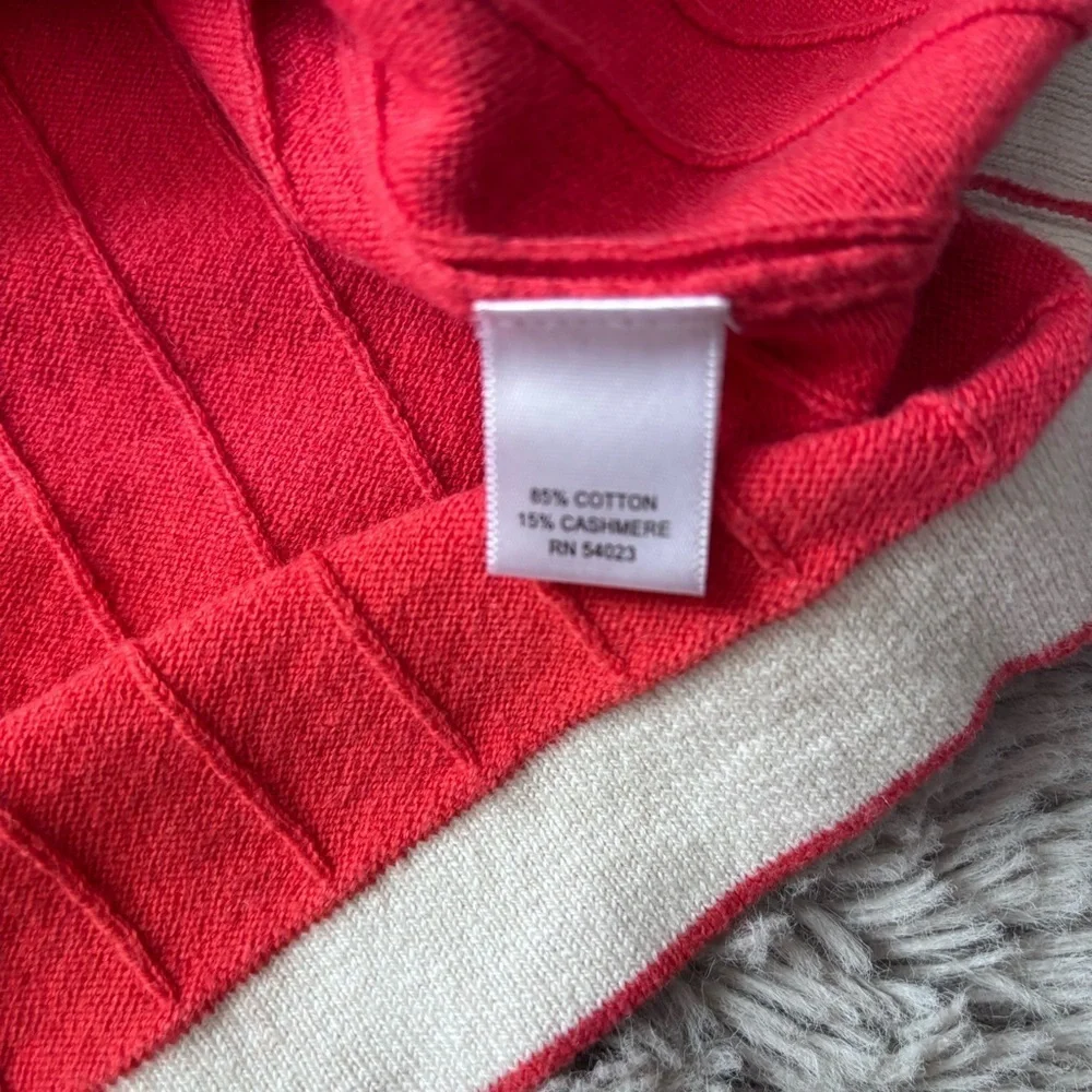 ⭐️⭐️⭐️Men’s Banana Republic cashmere cotton blend quarter zip sweater size XL